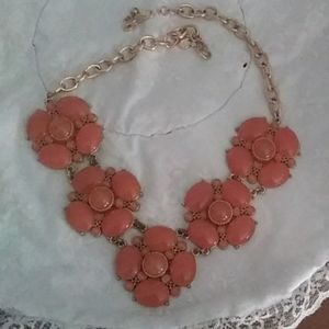 Peach Costume Jewelry Necklace